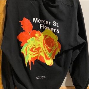 Urban Outfitters Mercer St. Flowers Zip Up Hoodie